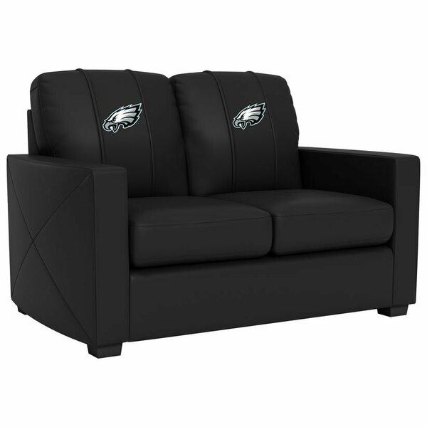 Dreamseat Silver Loveseat with Philadelphia Eagles Primary Logo XZ7759003LSCDBK-PSNFL21025